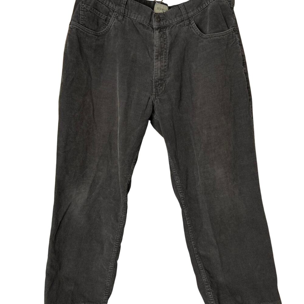 Men’s Grey St John’s Corduroy Pants 100% Cotton - 36W x 29L